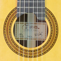 Andr&eacute;s D. Marvi classical guitar spruce rosewood, 2021, rosette and label