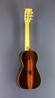 John Ray Romantische Gitarre, historischer Nachbau nach Antonio Lorca de Garcia, Malaga (1857), Fichte, Palisander, Baujahr 2004, R&uuml;ckseite