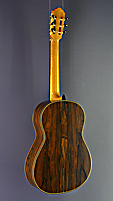 Daniele Chiesa classical guitar spruce, ciricote, scale 65 cm, year 2019, back view