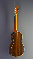 S&ouml;ren Lischke Historical Guitar built in 2017 after guitar "Ella" (1860) with spruce top and back and sides made of rosewood, back view